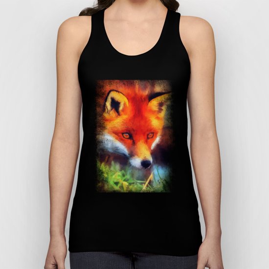 Watercolor Fox Unisex Tank Top