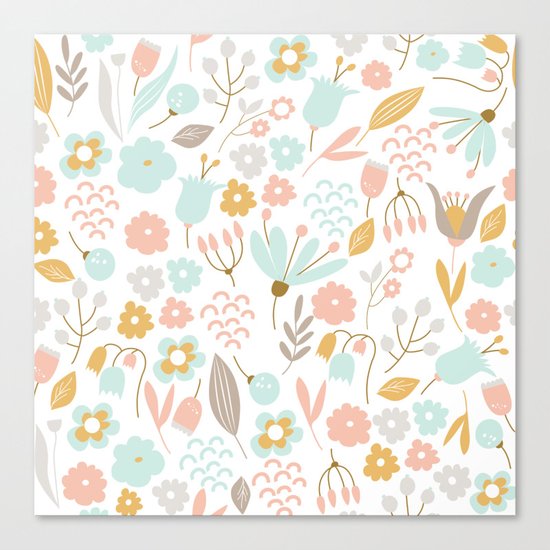 Cute flower pattern Canvas Print