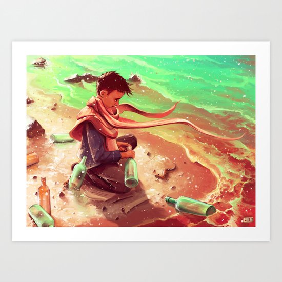 Long Message Service Art Print