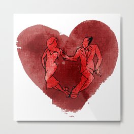 Colgada de Corazon Metal Print | Love, Graphic Design, People, Mixed Media 