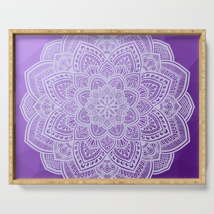Mandala Purple Serving Tray
