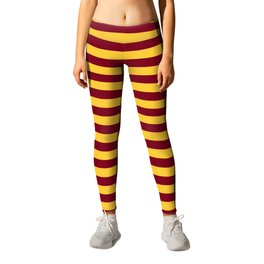 Minnesota Team Colors Stripes Leggings | College, Collegiate, Stripe, Modern, Golden Gophers, Team, Goldy, Team Colors, Maroon And Gold, Striped 