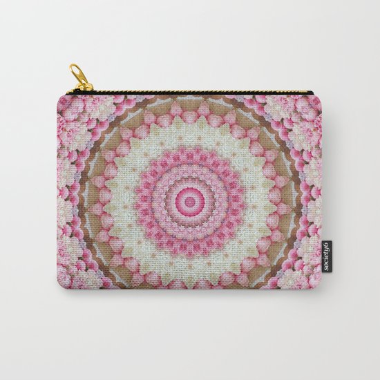 Pink Floral Mandala Carry-All Pouch