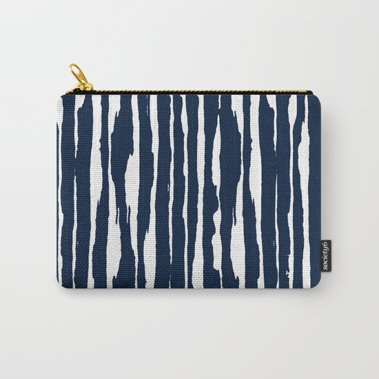 Blue- White- Stripe - Stripes - Marine - Maritime - Navy - Sea - Beach - Summer - Sailor 5 Carry-All Pouch