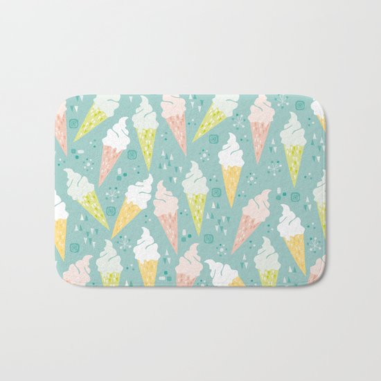 Ice Cream Cones Bath Mat