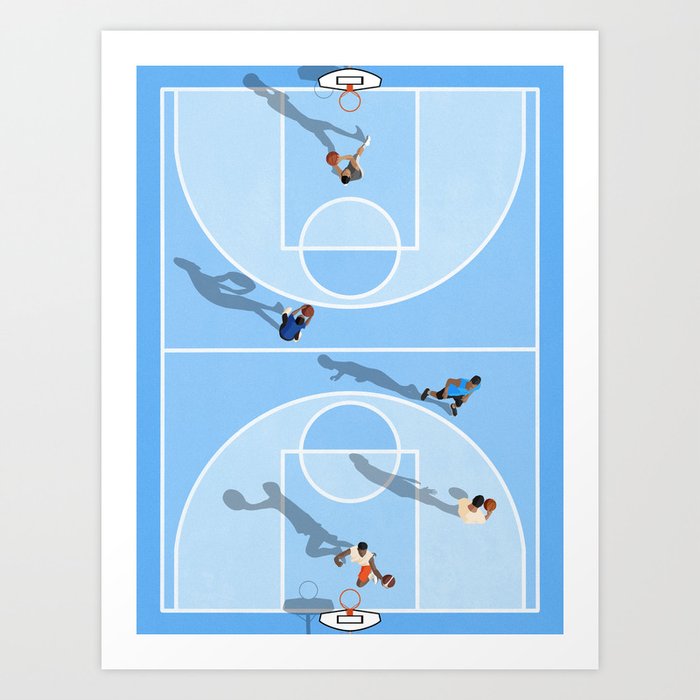 Shooting Hoops | Street Basketball  Art Print