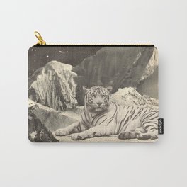 Giant White Tiger in Mountains Carry-All Pouch