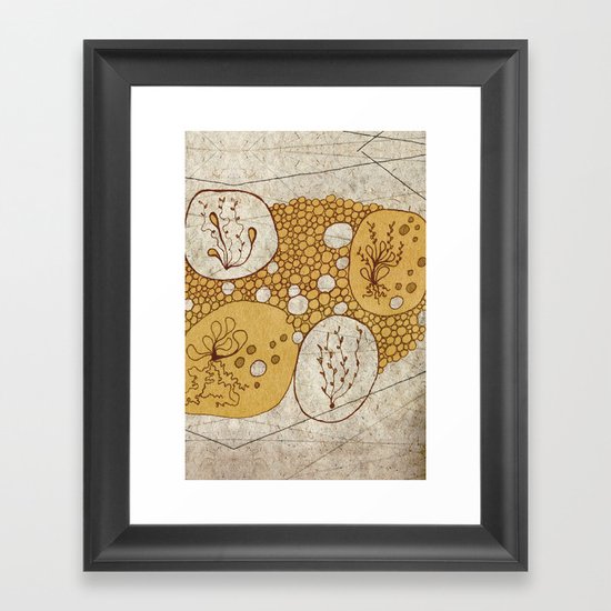 Plants & Pebbles Framed Art Print