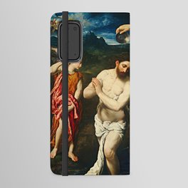 The Baptism of Christ by Paris Bordone Android Wallet Case