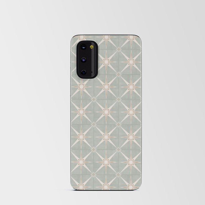 arlo star tiles - light sage Android Card Case