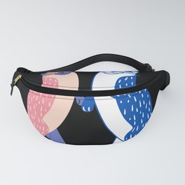 Otterly Love Pink And Blue Graphic Fanny Pack