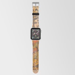 Portrait of the Holy Miraculous Virgin Mary Vintage Retro Artwork Murale Fresco Apple Watch Band