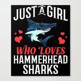 Hammerhead Shark Head Tooth Funny Canvas Print