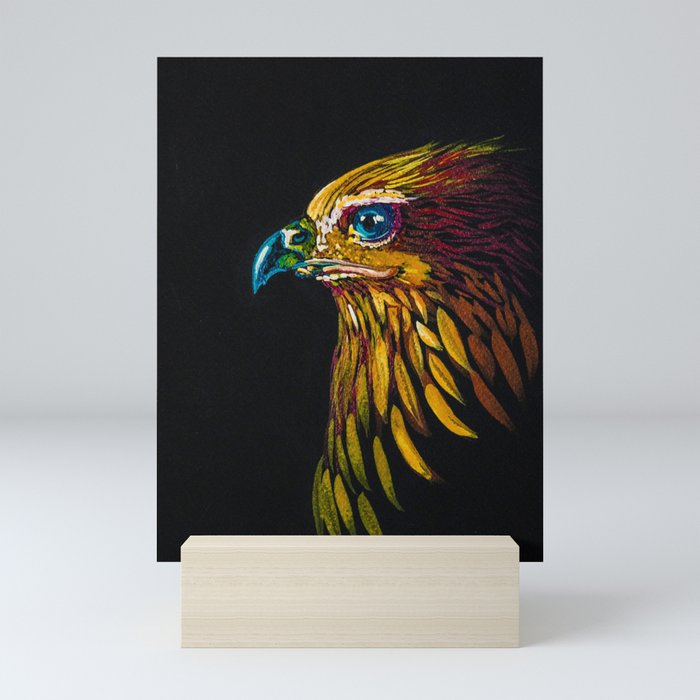 Hawk: With Curiosity You'll Succeed Mini Art Print