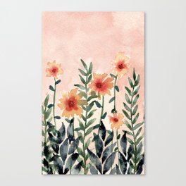 Peachy Fields Canvas Print