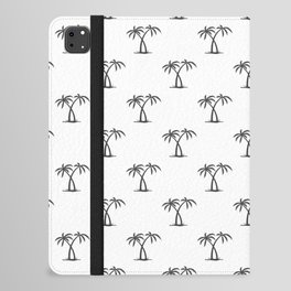 Dark Grey Palm Trees Pattern iPad Folio Case