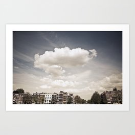 Amsterdam Clouds Art Print | Photo, Landscape, People, Architecture 