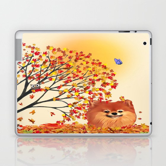 Chilli the Pom Pawtumn Laptop & iPad Skin