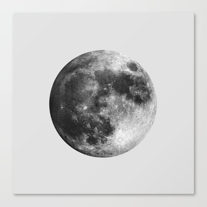 Full Moon Watercolour Art Minimalism Canvas Print By Magdaopoka