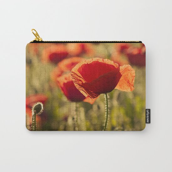 Poppies in LOVE - Poppy Flower Flowers Carry-All Pouch
