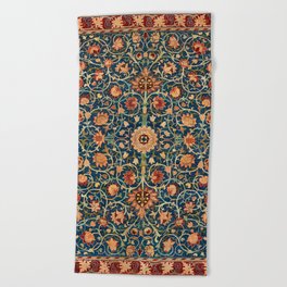 William Morris Floral Carpet Print Beach Towel