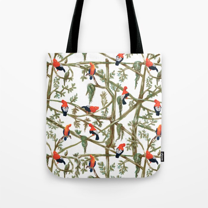 Gallitos De Las Rocas Peruvian National Bird Gathering Tote Bag Gallitos De Las Rocas Peruvian National Bird Gathering Tote Bag