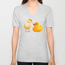 Little Duckling Meet A Friend V Neck T Shirt