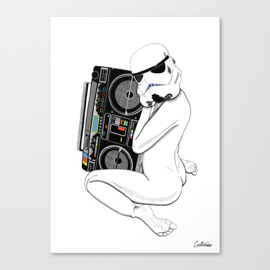 Boombox trooper Canvas Print
