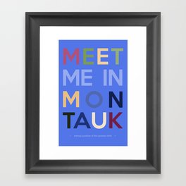 Meet Me In Montauk Framed Art Print