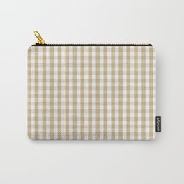 Christmas Gold Large Gingham Check Plaid Pattern Carry-All Pouch