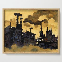 A world enveloped in pollution Serving Tray