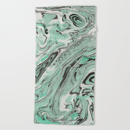 Suminagashi 08 Beach Towel