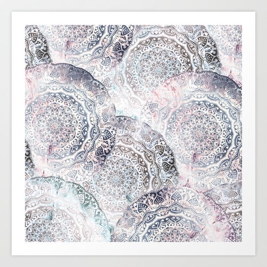 GALAXY BOHO MANDALAS Art Print