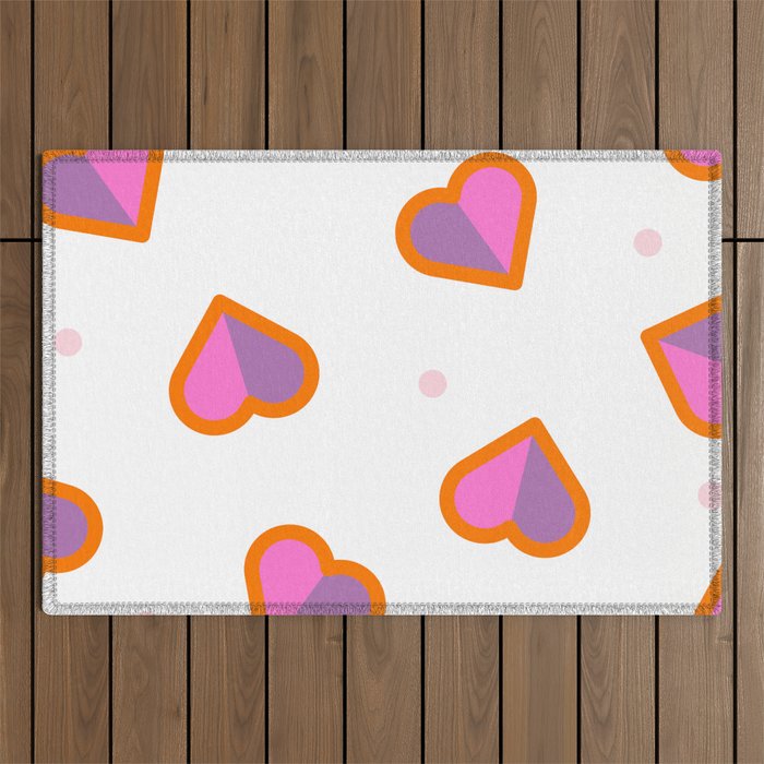 Hearts Outdoor Rug