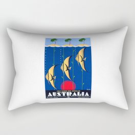 1930 Australia Great Barrier Reef Travel Poster Rectangular Pillow