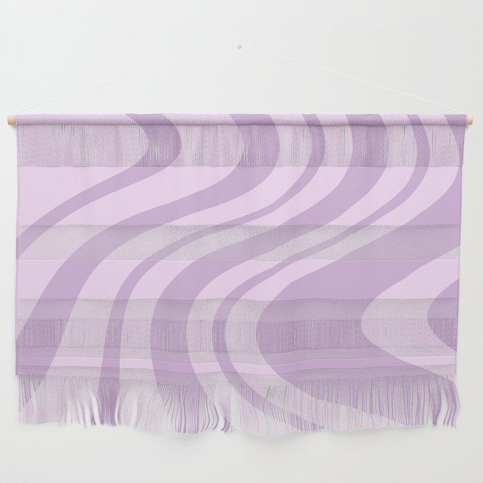 Swirl Marble Stripes Pattern (lavender) Wall Hanging