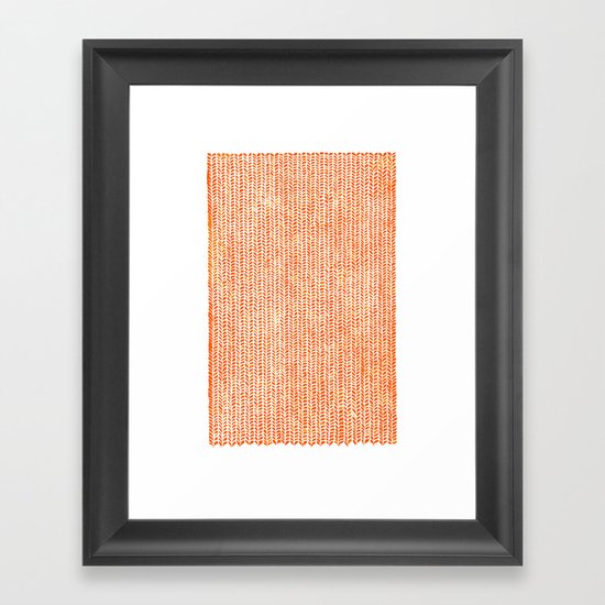 Stockinette Orange Framed Art Print