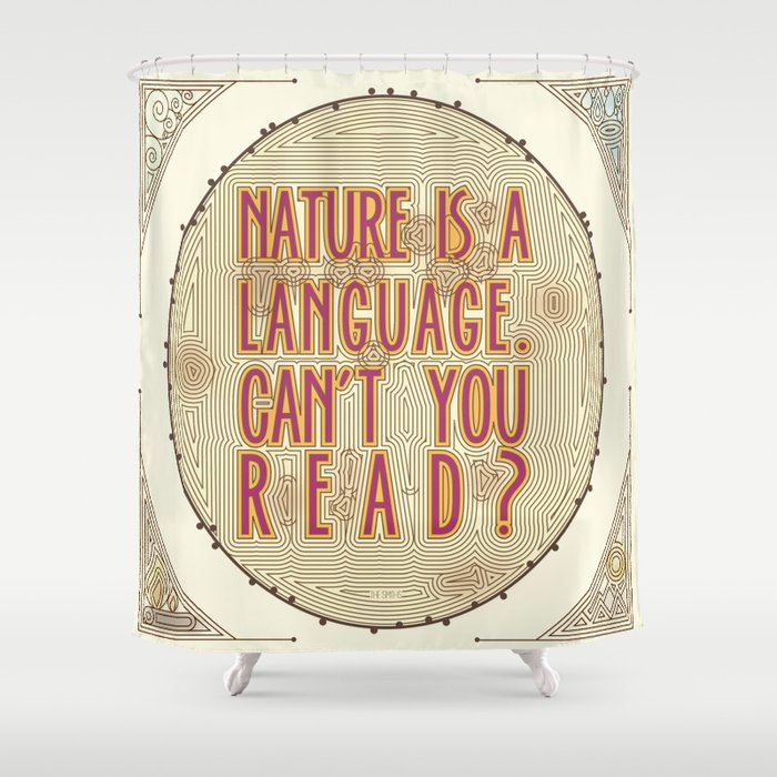 Nature is a Language: The Smiths Lyrics Shower Curtain