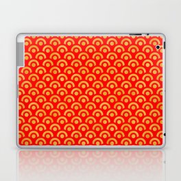 Gold And Red Dots Waves Collection Laptop Skin