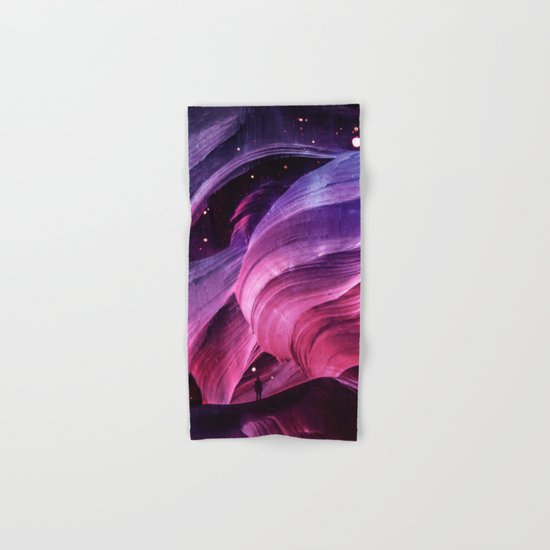 Into regions beneath map and nation Hand & Bath Towel