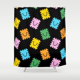 Colorful LSD cartoon seamless pattern illustration Shower Curtain