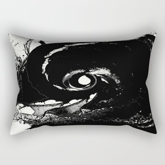 Whirlpool Of Black Rectangular Pillow