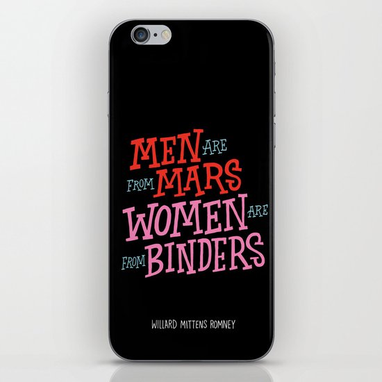 Men Are From Mars, Women Are From Binders iPhone & iPod Skin