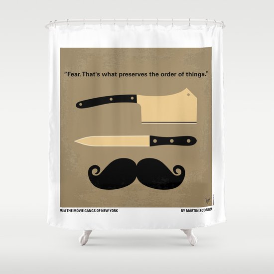 No195 My Gangs of New York minimal movie poster Shower Curtain