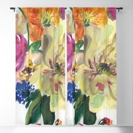 yellow peony in bouquet Blackout Curtain