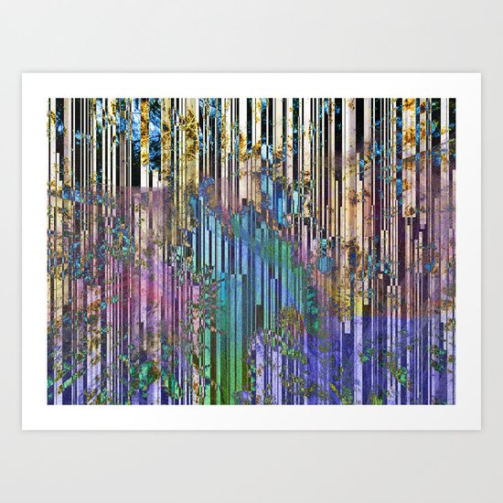 tree barcode stripes Art Print