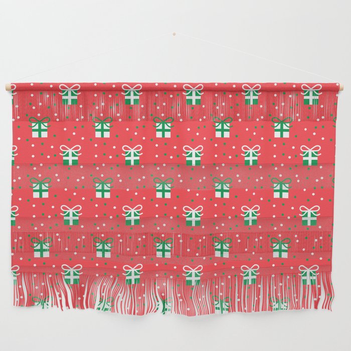 Wrap Decorative Christmas Patterns Gift Present Wall Hanging