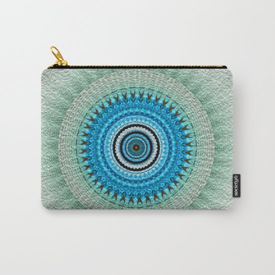 blue floral mandala Carry-All Pouch