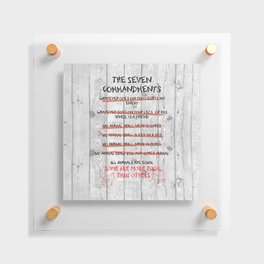 The Seven Commandments - Animal Farm Floating Acrylic Print