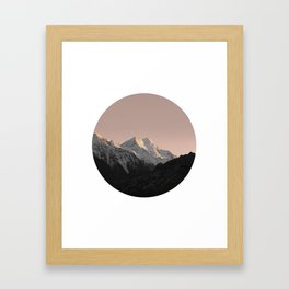 Mountain Series - Mount Cook Circle Framed Art Print